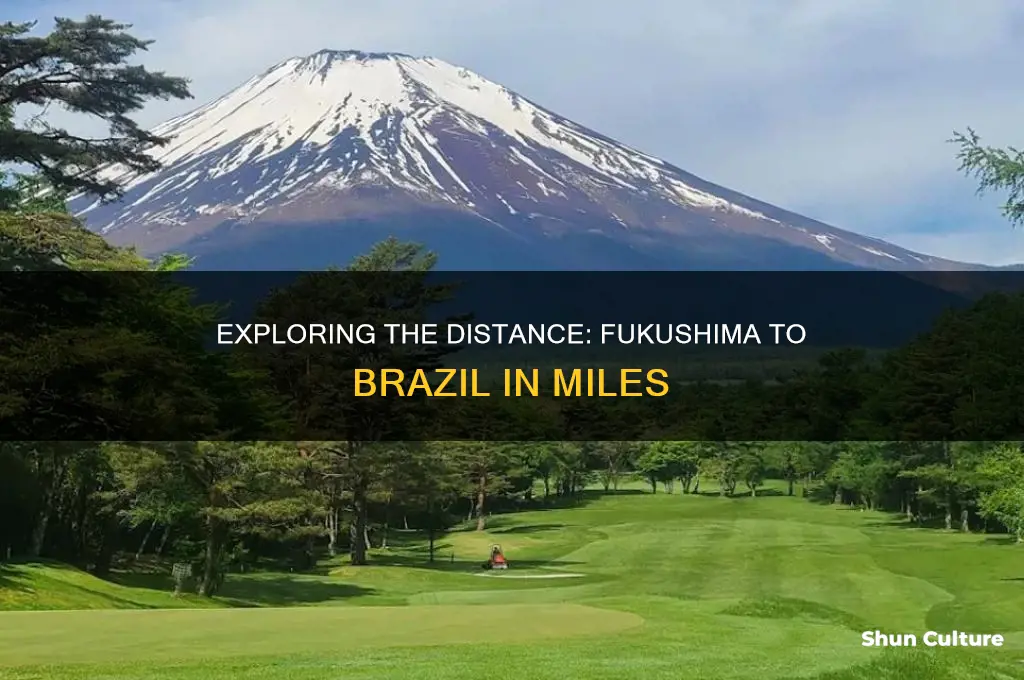 how many miles from fukishima to brazil
