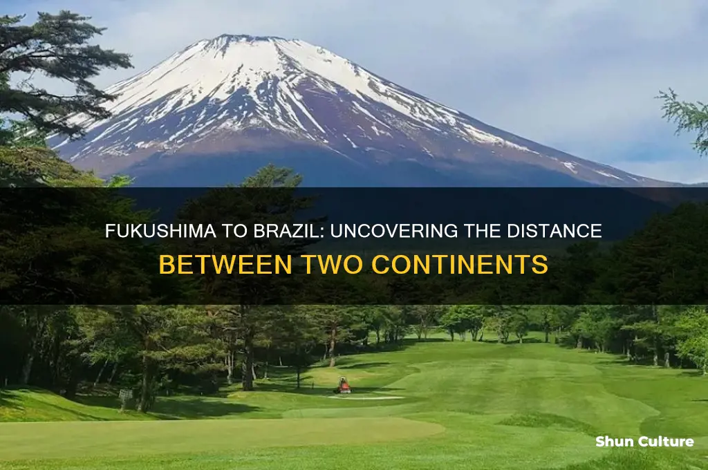 how many miles from fukushima to brazil