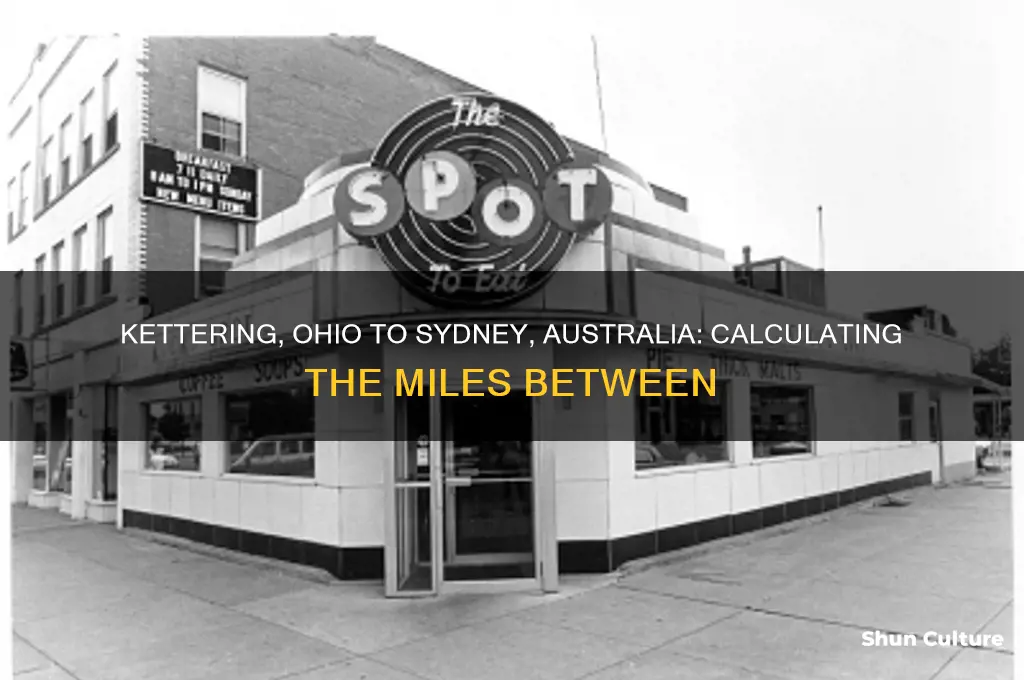 how many miles from kettering ohio to sydney australia