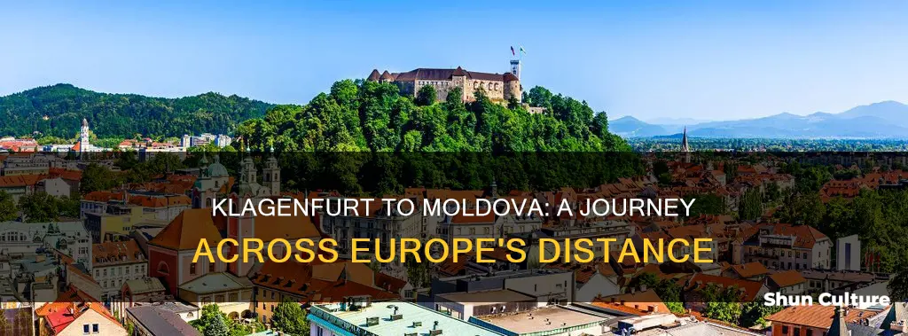 how many miles from klagenfurt austria to moldova