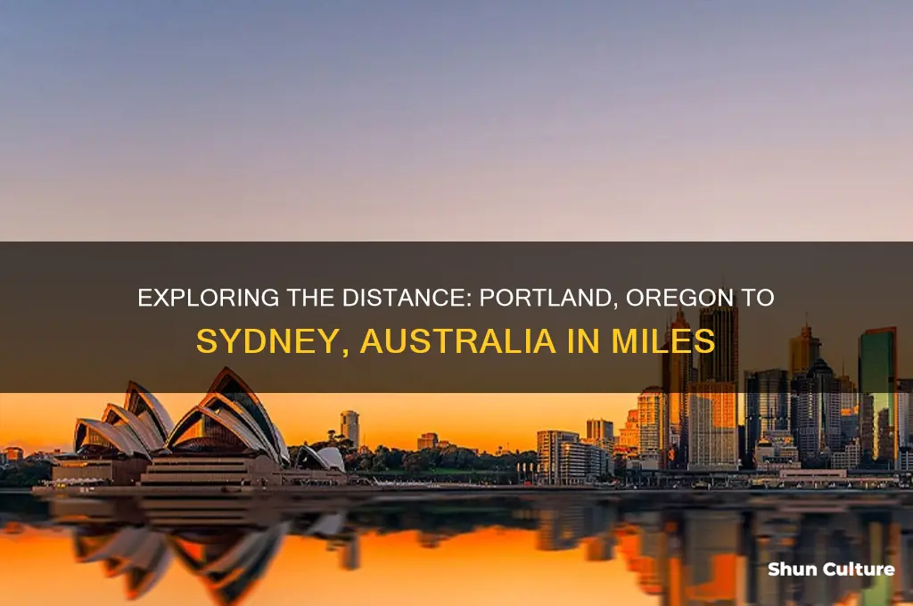 how many miles from portland oregon to sydney australia