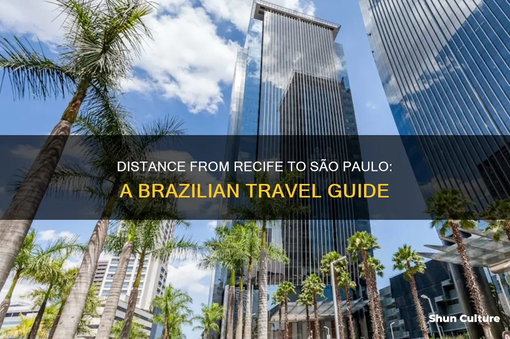 how many miles from recife to sao paulo brazil