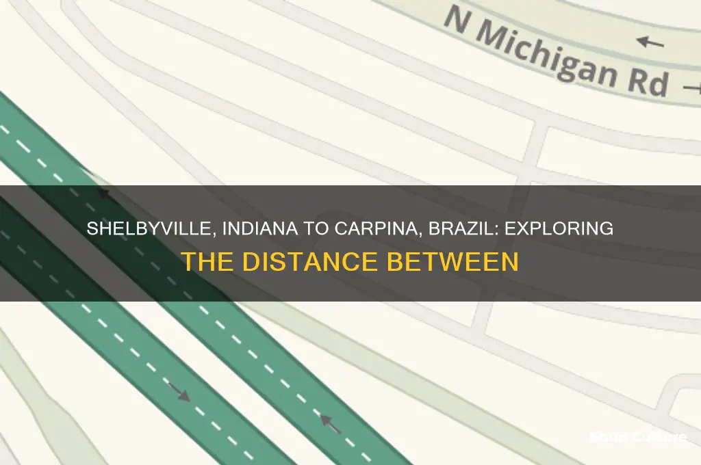 how many miles from shelbyville in to carpina brazil
