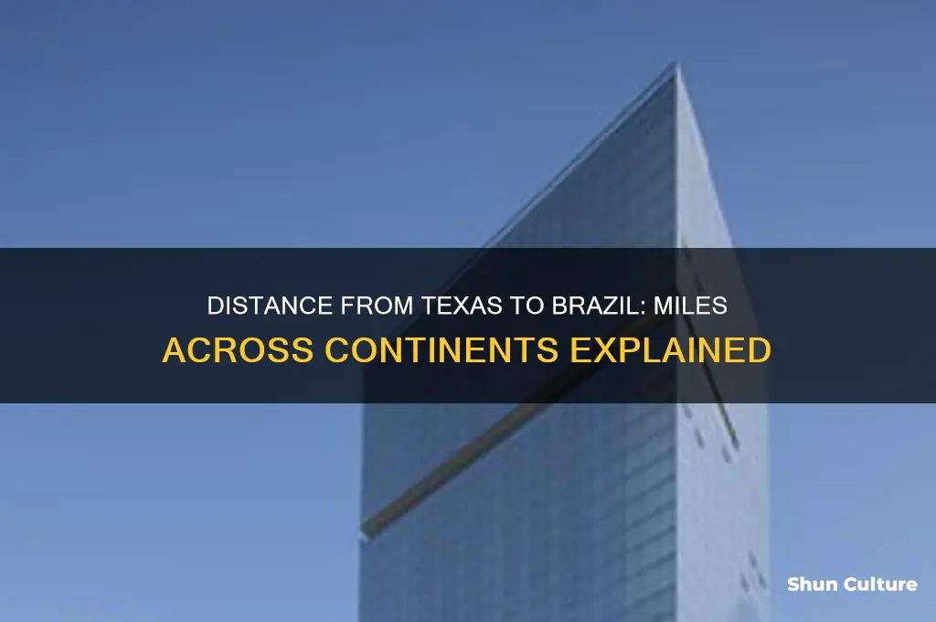 how many miles is brazil from texas