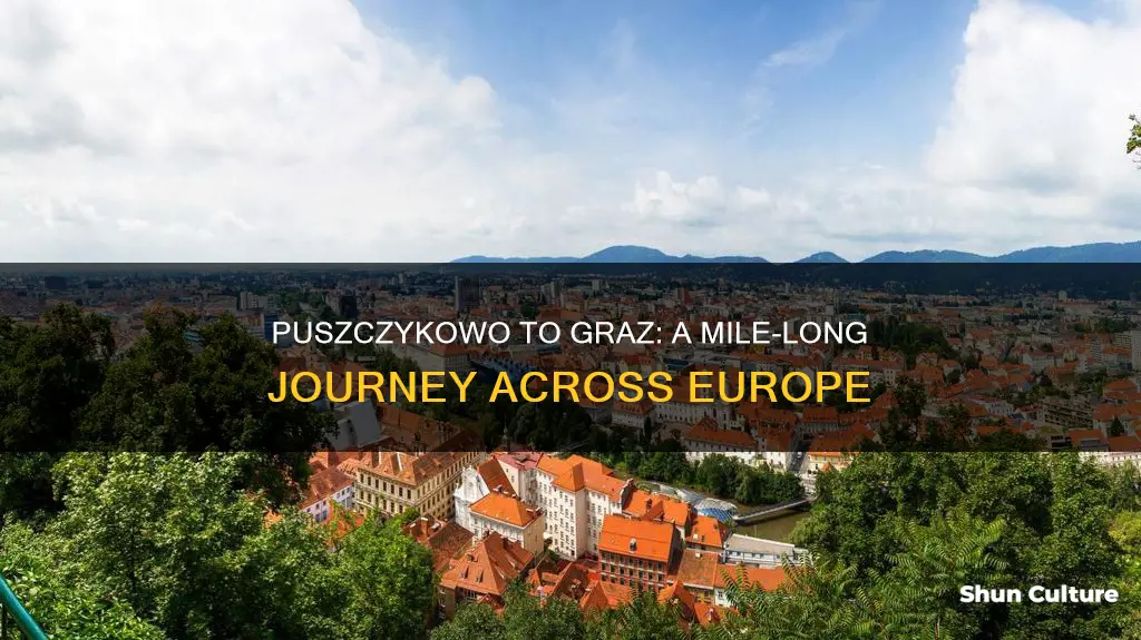 how many miles is from puszczykowo to graz austria