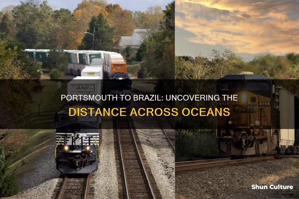 how many miles is it from portsmouth to brazil