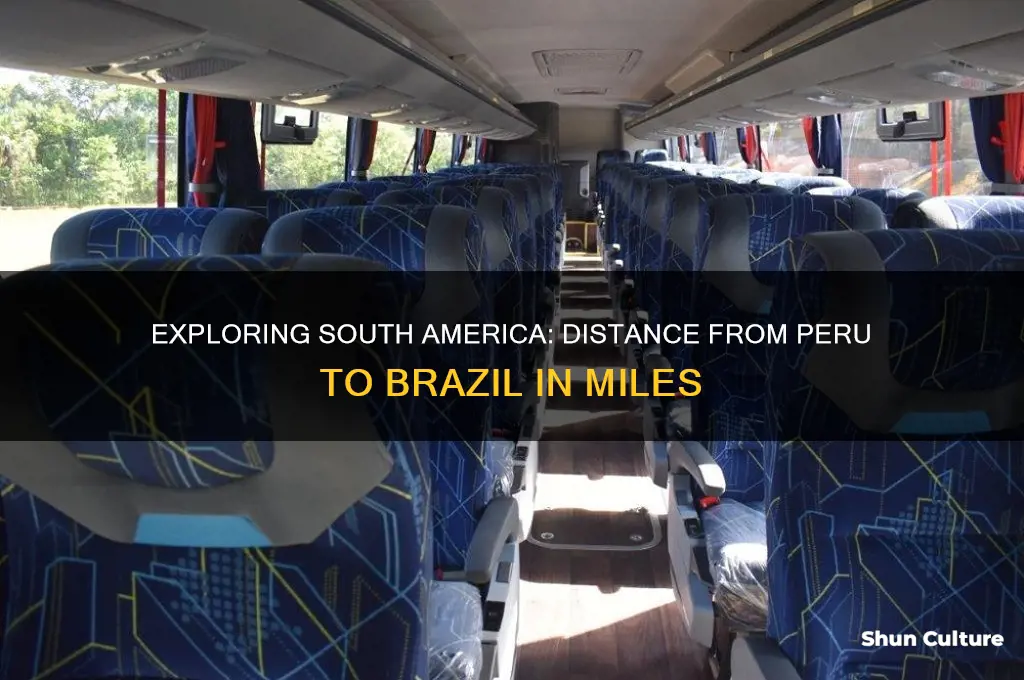 how many miles is south america peru to brazil