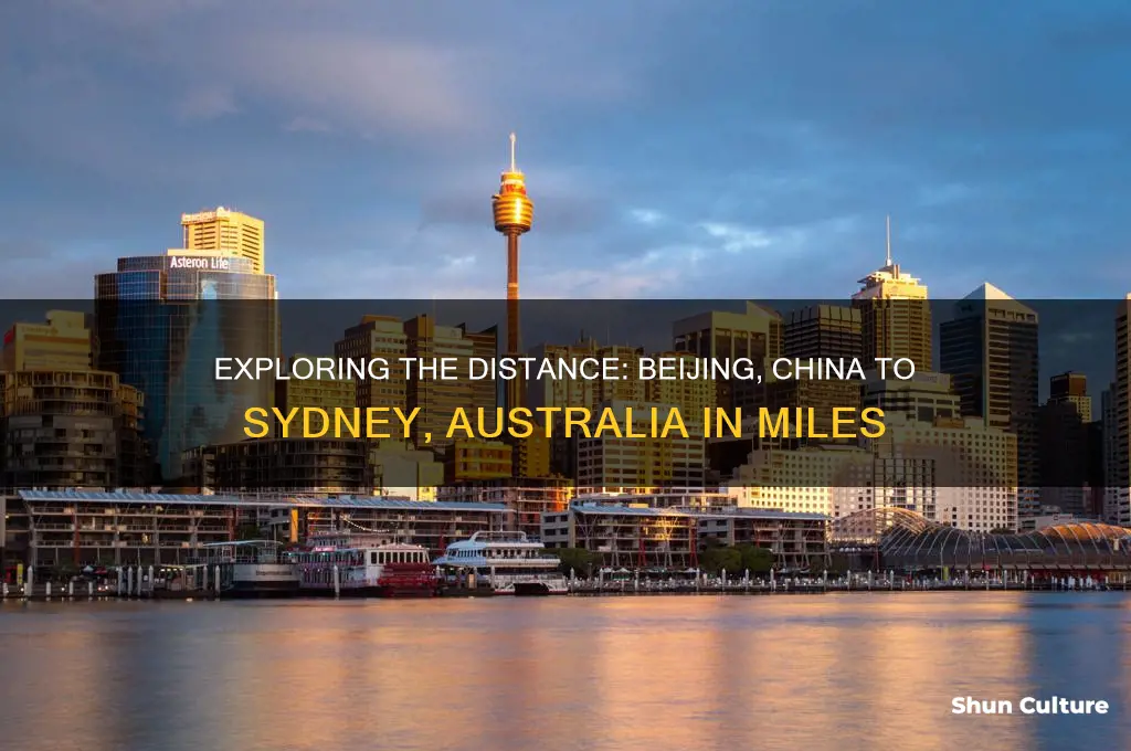 how many miles it from bejing china sydney australia