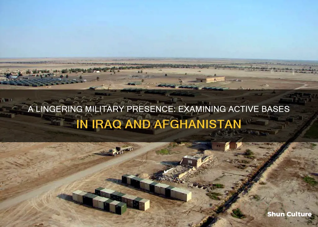 how many military bases are active in iraq and afghanistan