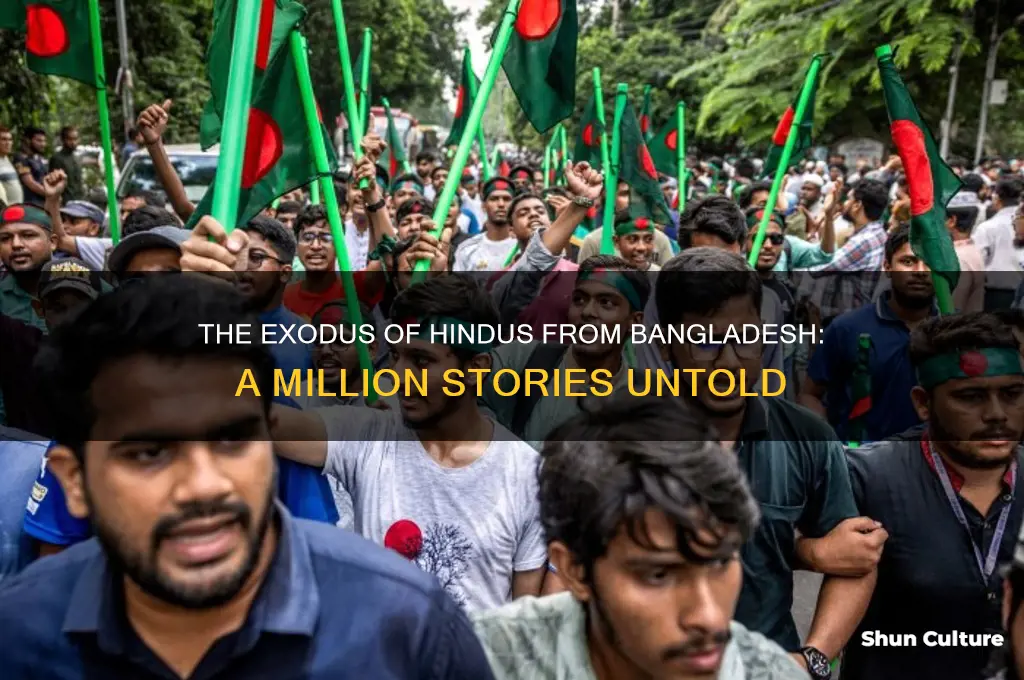 how many million hindus left bangladesh