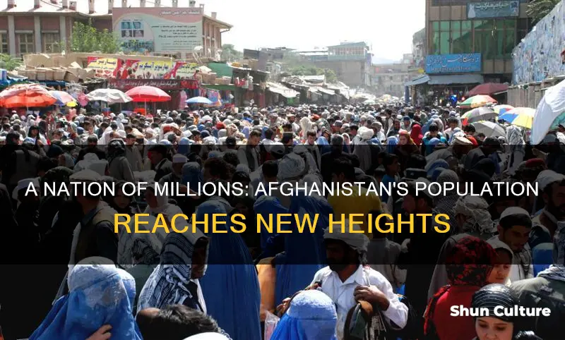 how many million population in afghanistan