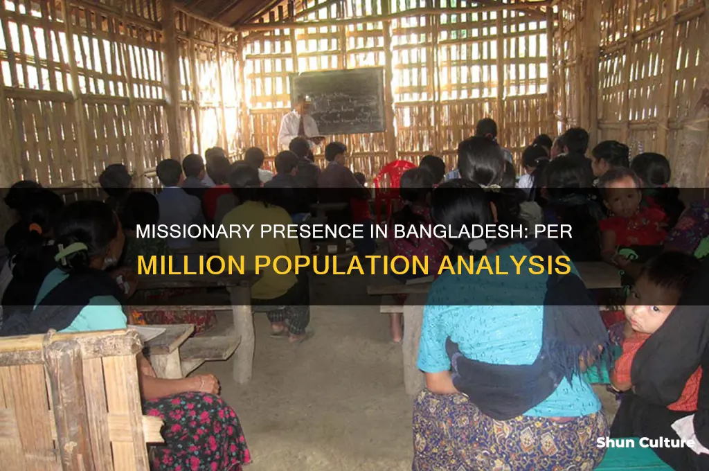 how many missionaries does bangladesh receive per million people