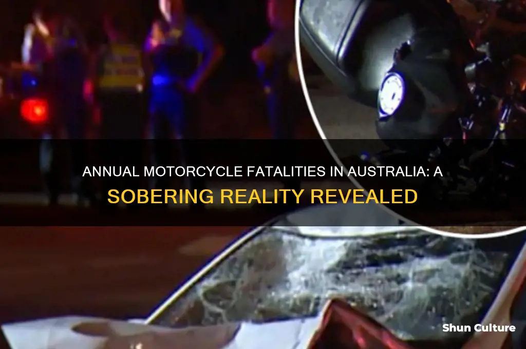 how many motorcyclists die each year in australia
