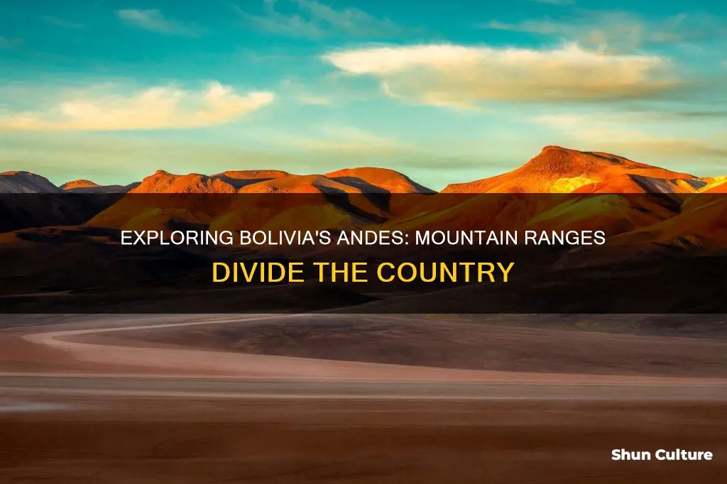 how many mountain ranges divide the andes in bolivia