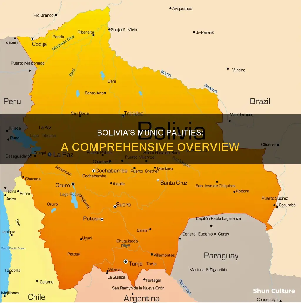 how many municipalities in bolivia