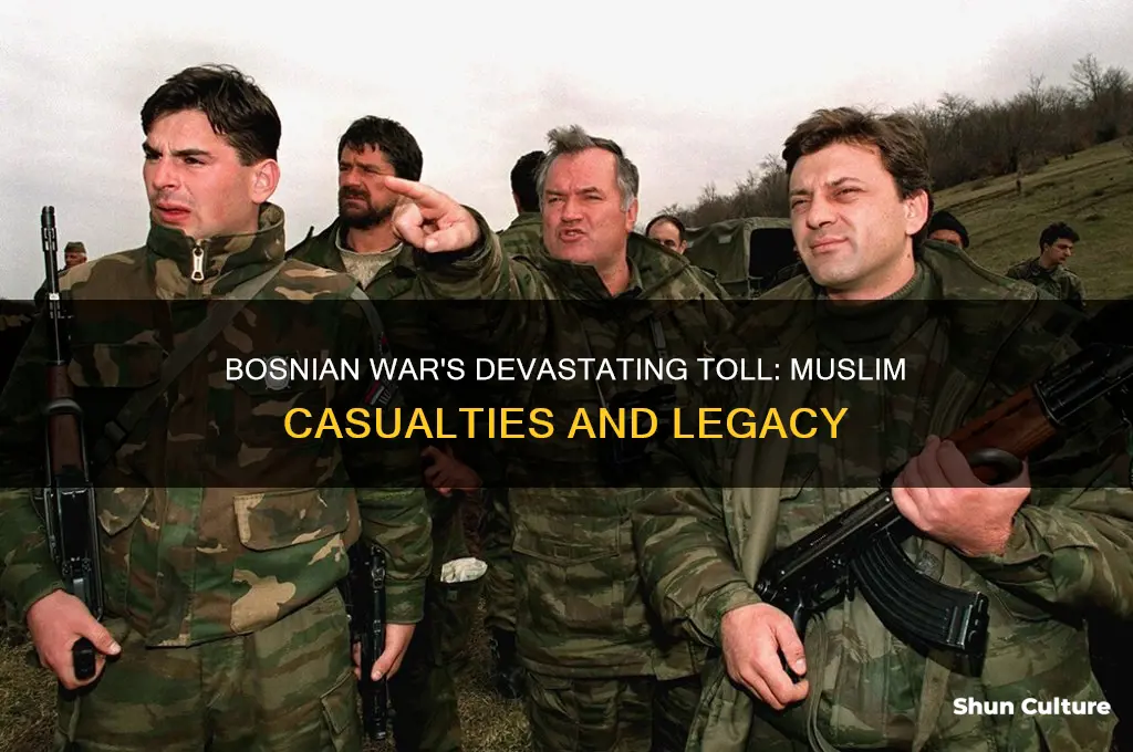 how many muslims died in the bosnian war