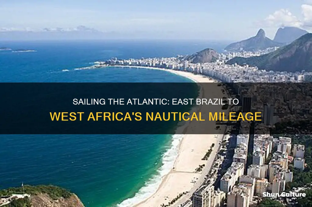 how many nautical miles is east brazil to west africa
