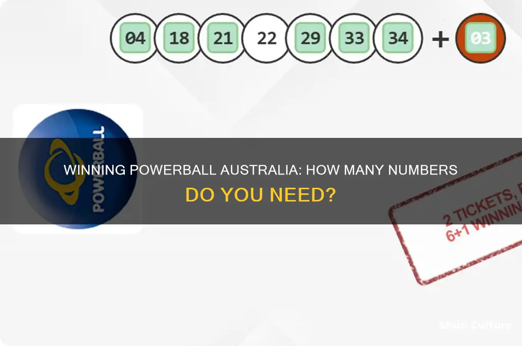 how many numbers do I need to win powerball australia