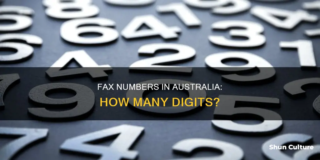 how many numbers in a fax number australia
