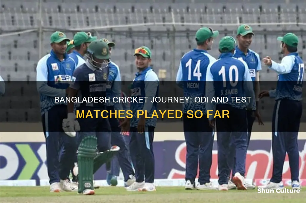 how many odi and test played by bangladesh
