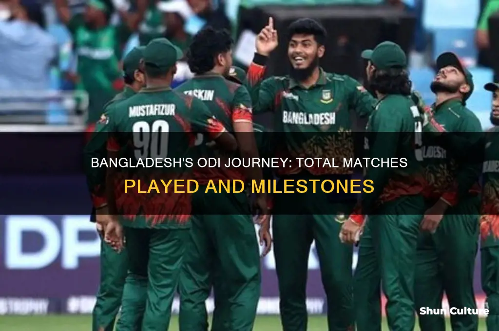 how many odi matches played by bangladesh