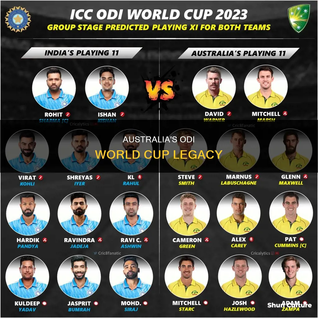 how many odi world cup has australia won