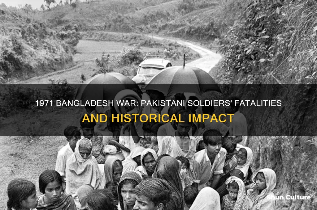 how many pakistani soldiers died in 1971 war in bangladesh