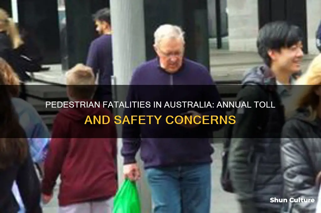 how many pedestrians are killed each year in australia