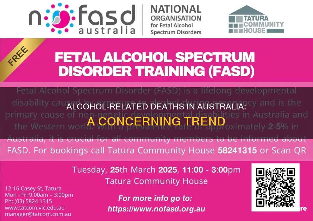 how many peopl ea killed due to alcohol in australia