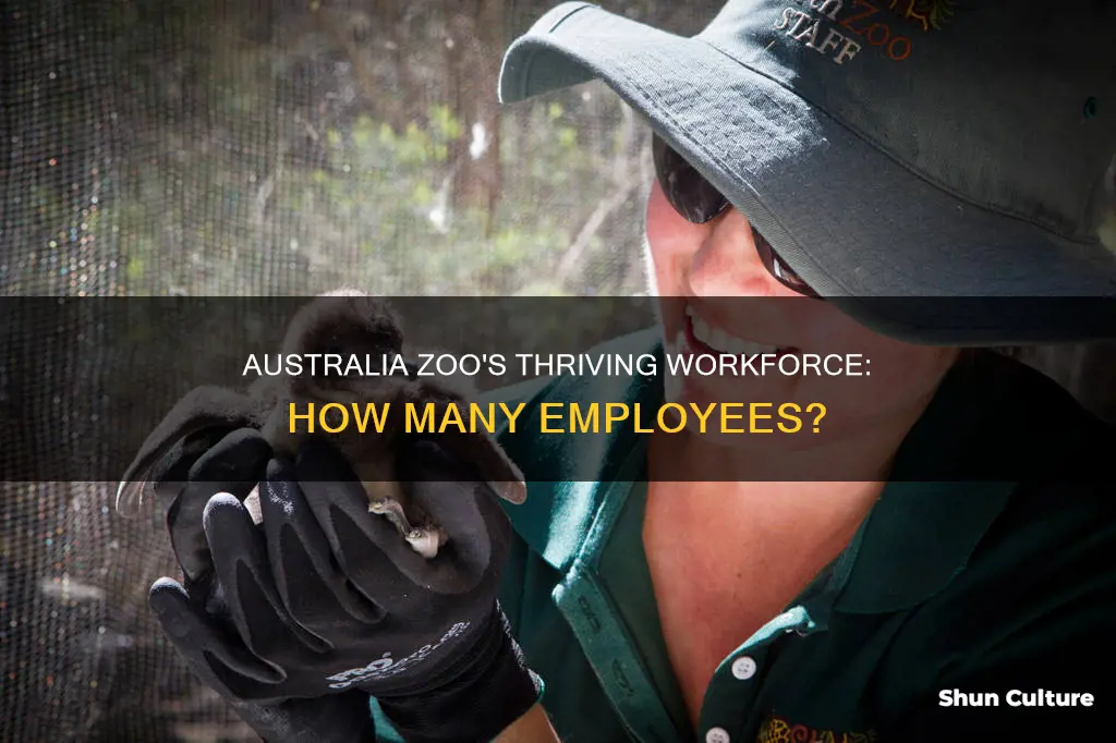 how many people are employed at australia zoo