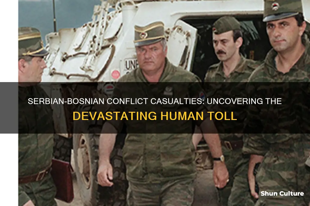how many people died during the serbian bosnian conflict