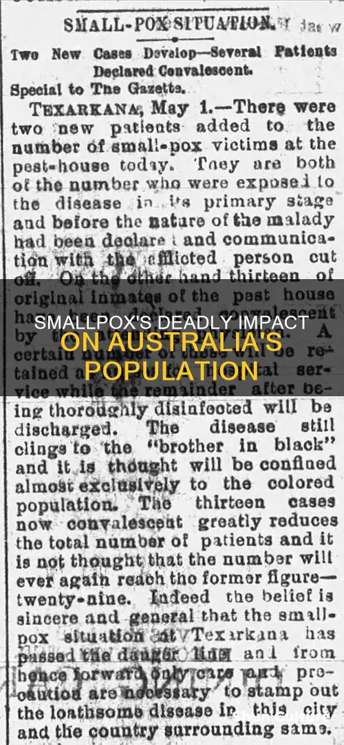 how many people died from smallpox in australia