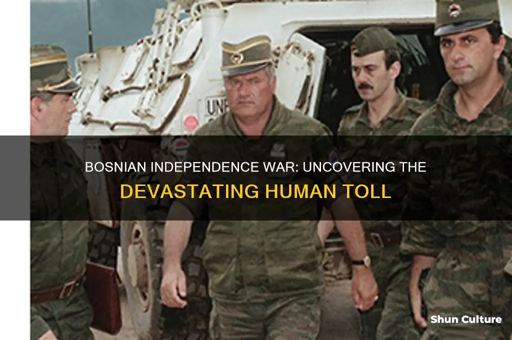 how many people died in the bosnian independce