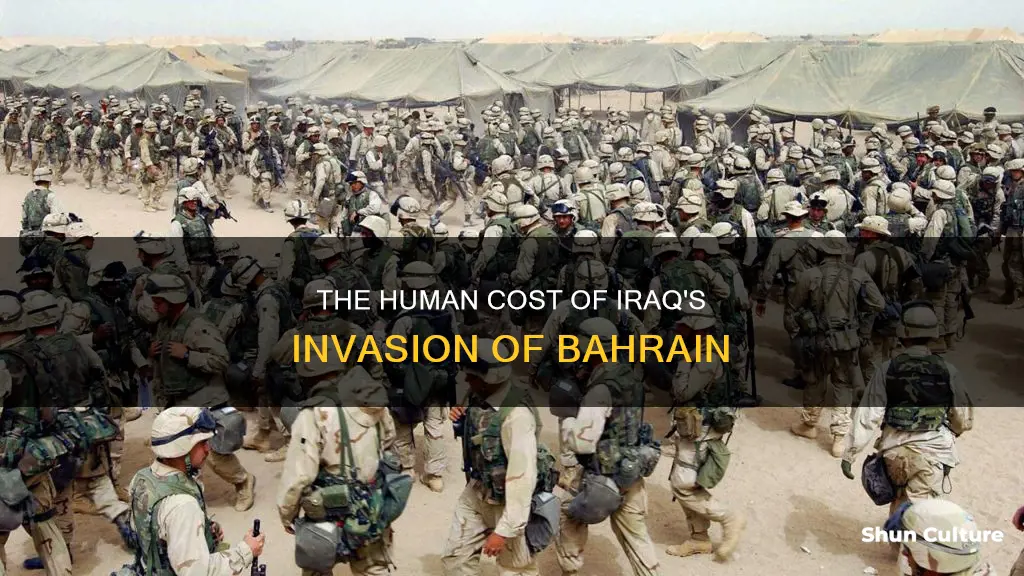 how many people died in the iraq invasion of bahrain