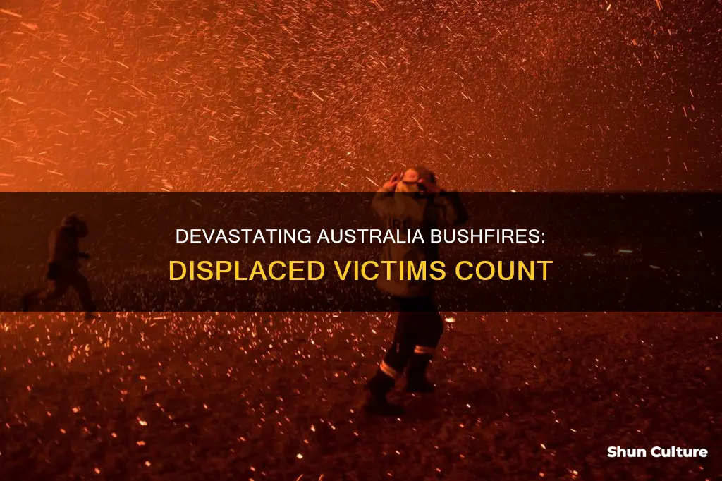 how many people have been displaced by australia bushfires