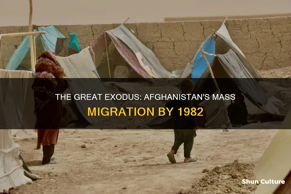 how many people left afghanistan by 1982