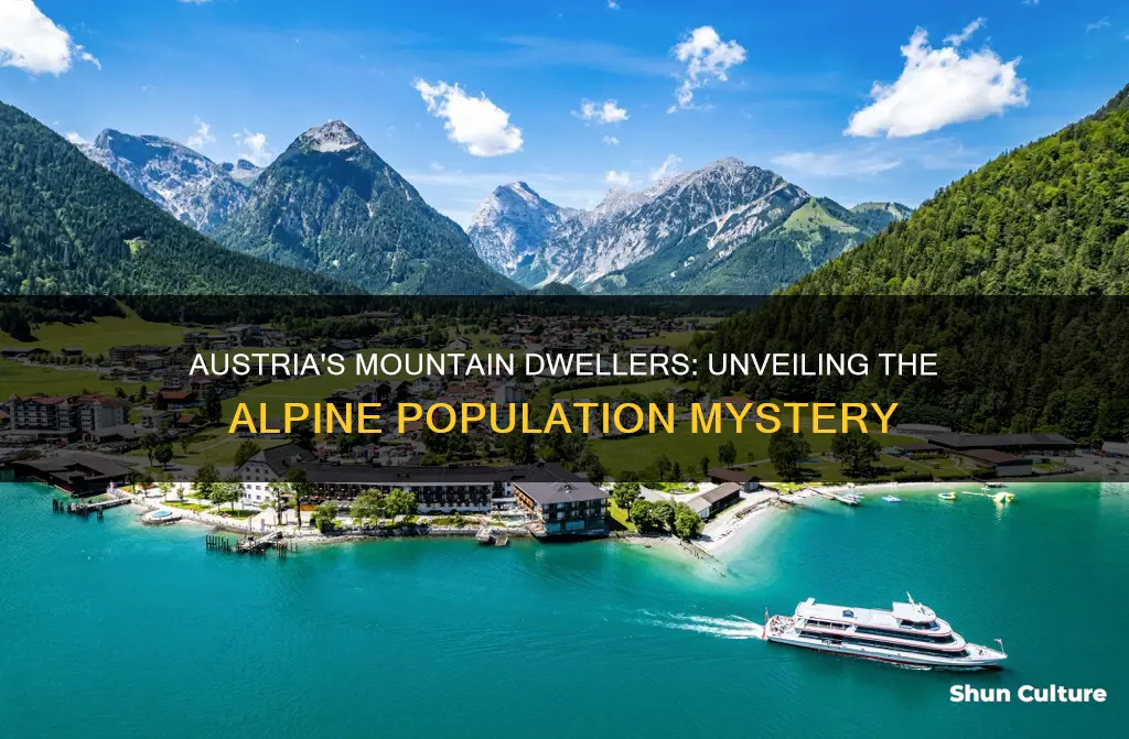 how many people live in austrias mountains