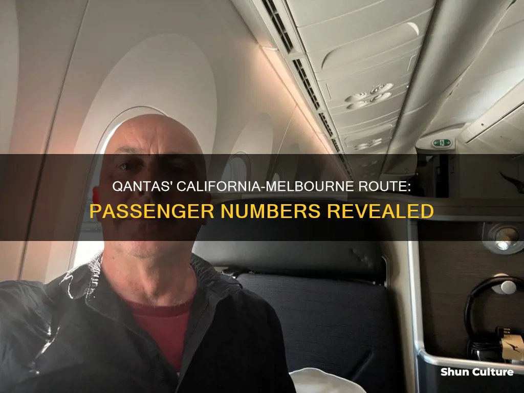 how many people on qantas from california to melbourne australia