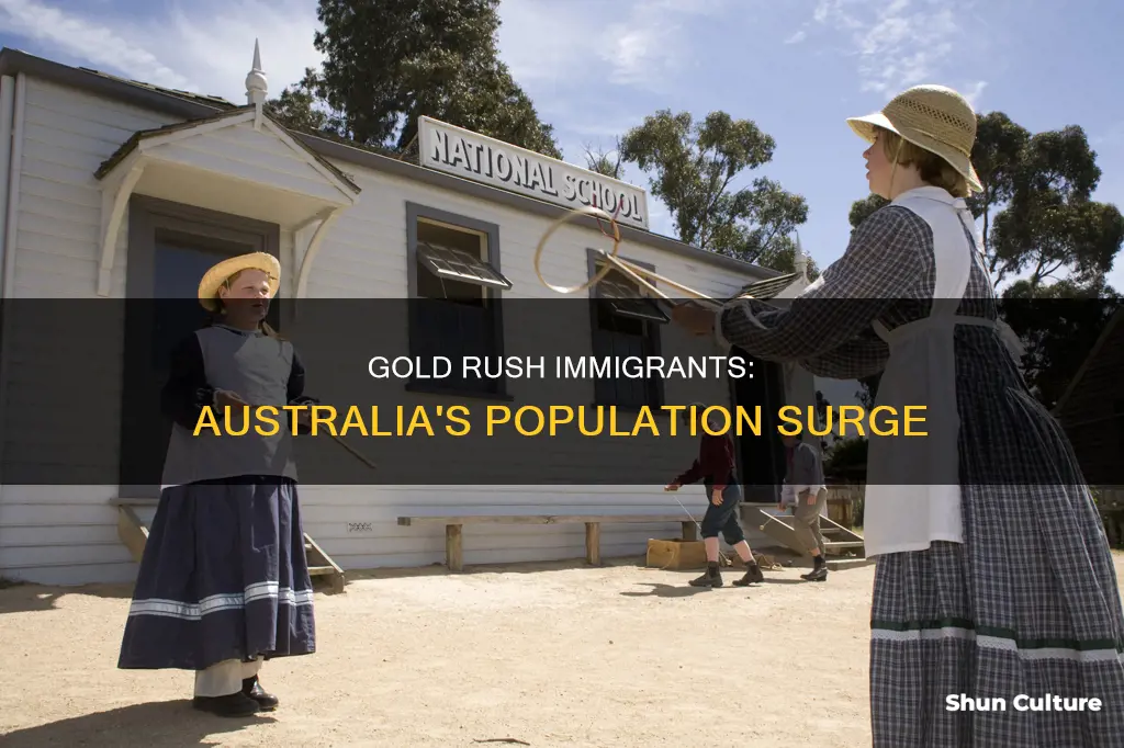 how many people participated in the australian gold rush