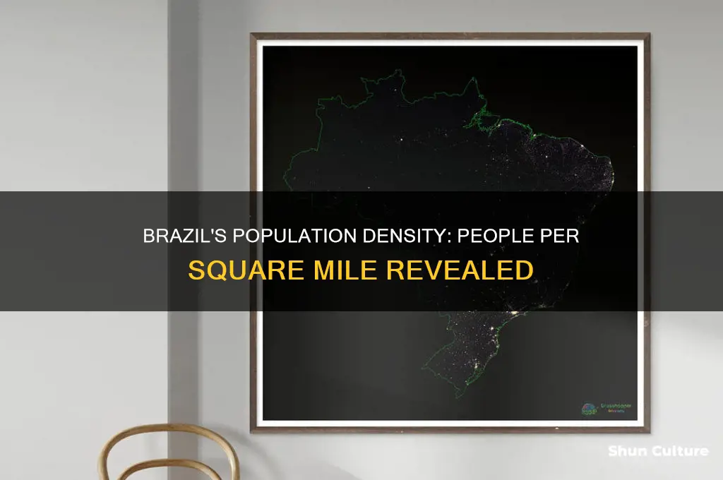 how many people per square mile are in brazil