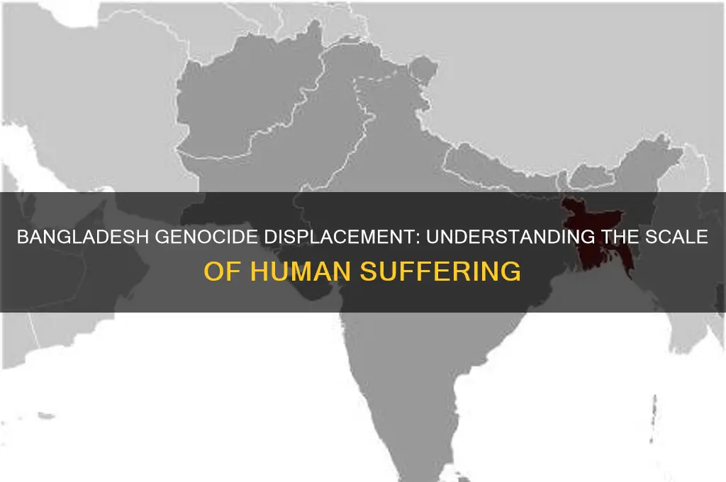 how many people were displaced during bangladesh genocide