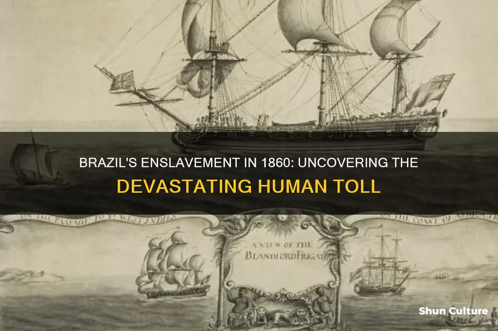 how many people were enslaved in the brazil in 1860