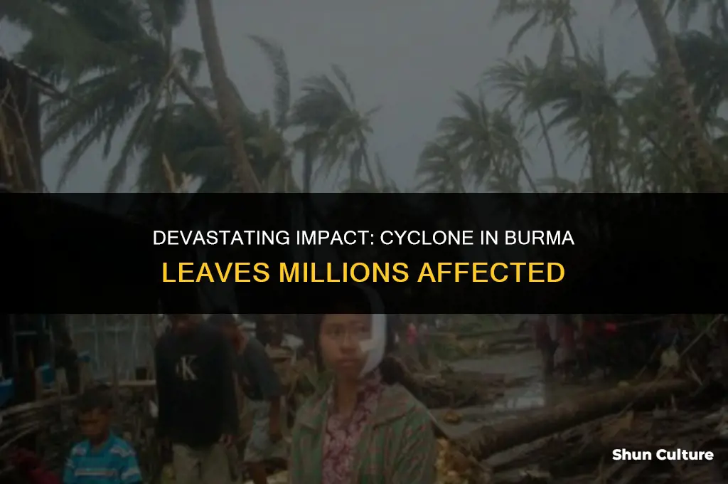 how many people were impacted by the burma cyclone