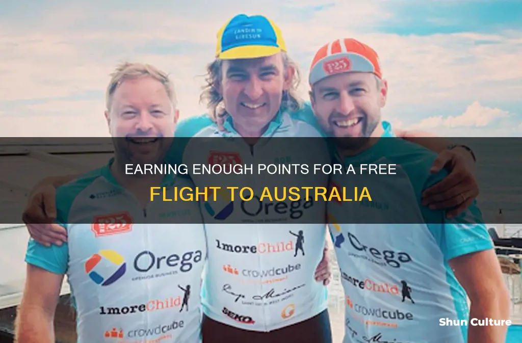 how many points to fly from london to australia