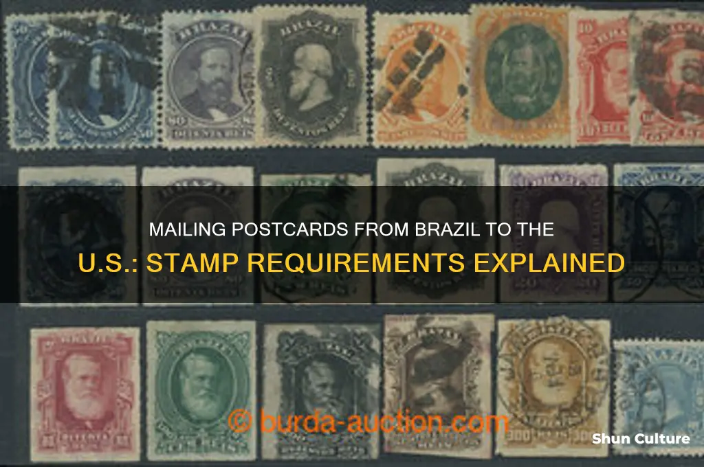 how many postcard stamps to mail from brazil to u.s