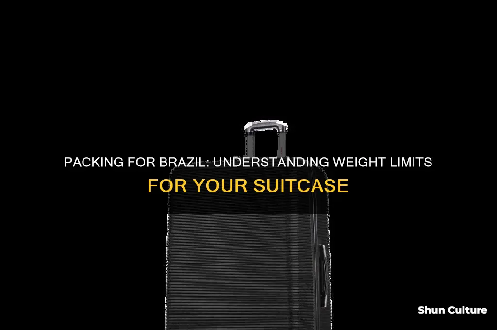how many pounds in a suitcase to brazil