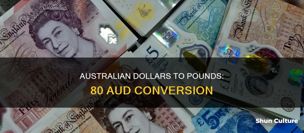 how many pounds is 80 australian dollars