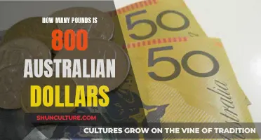 Australian Dollars to Pounds: 800 Equals How Much?