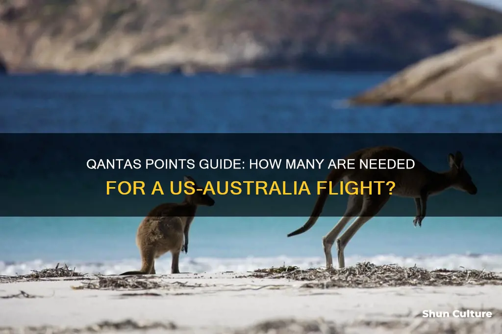 how many qantas points are needed for us to australia
