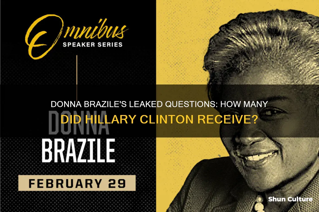 how many questions did donna brazile leaked to hillary clinton